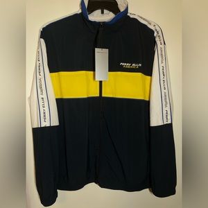 Mens Modern NEW Vintage Perry Ellis America Zipper jacket PE Windbreaker